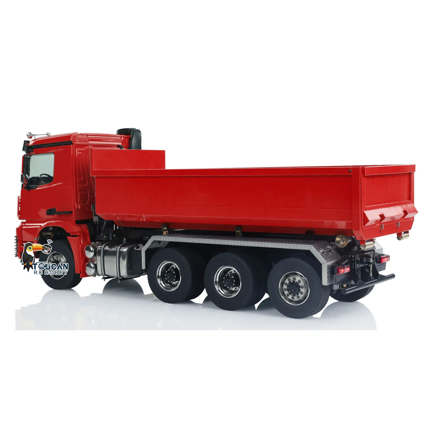 Gifts 1/14 RC Hydraulic 8x8 Roll On Off Full Dump Truck Remote Control Finished Dumper Car Sound Light Toy Tipper Model TH23682 6