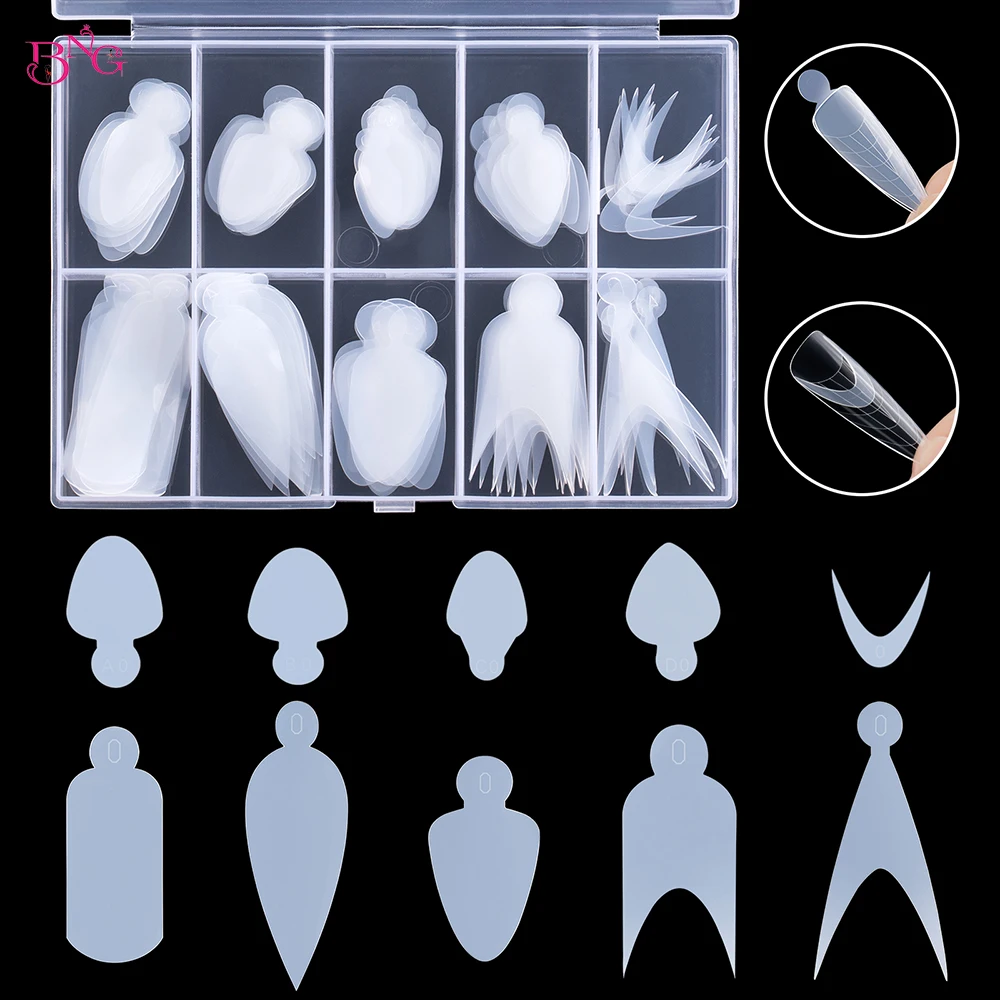 U-Shinein French Nail Form Sticker Set – Wiederverwendbare Schablonen Für French-Maniküre Zum Selbermachen