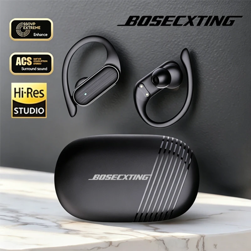 รูปสินค้า BOSECXTING ใหม่ A520 หูฟังไร้สายสำหรับธุรกิจแบบคล้องหูไฮไฟเบสหูฟังตัดเสียงรบกวนพร้อมไมโครโฟนหูฟังกีฬาชุดหูฟังเกม