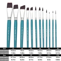 12pcs Professional Face Painting Brush Set, with Premium Nylon Bristles for Stage Makeup, Petal, Dome Tips, Embossing & Linework 2