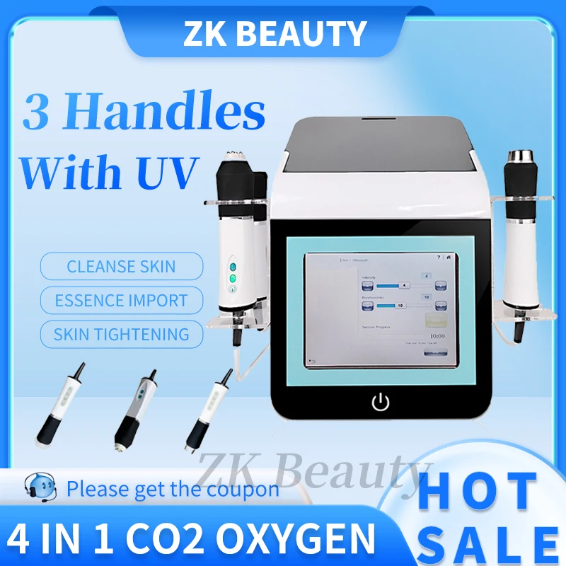 Multi Dispositivo Funcional da Beleza dos Cuidados com a Pele Máquina da Bolha do Oxigênio do Co2 com a Pele Ultrassônica uv do rf Que Aperta e Esfolia em o Mais Novo