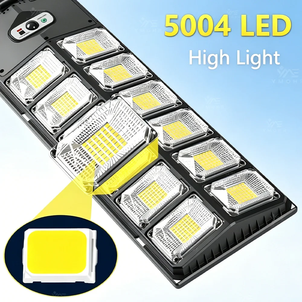 Solar-Powered LED Motion Sensor Outdoor Light, IP68 Waterproof Wall and Street Lamp