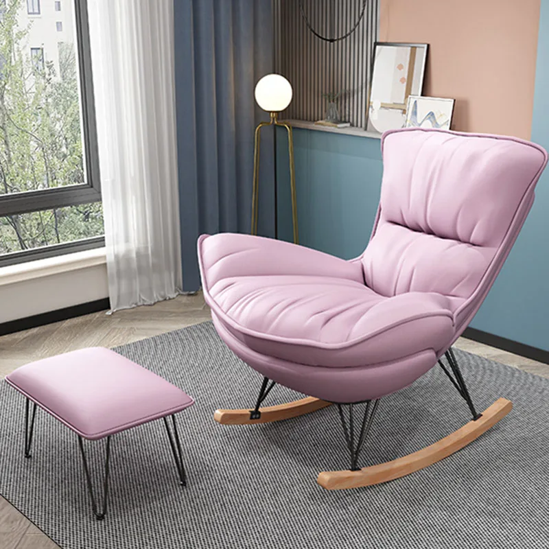 Sedia A Dondolo Pigra Lounge Adulti Relax Sedia Cliq In Metallo Designer Nordico Poltrona Para Sala De Estrar Mobili Per Sala Da Pranzo