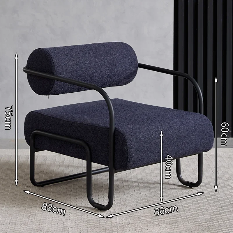 Nordic Designer Single Home Lazy Iron Art Minimalist Sofa Chair Armchair Furniture Living Room Bedroom Balcony Leisuresure chair
