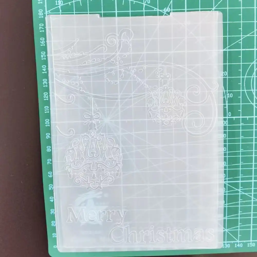 Plastic Embossing Folder Embossing Folder Merry Christmas Decoration Drawing stencil Embossing Folder for Card Making DIY Plastic Scrapbooking Photo Album Card