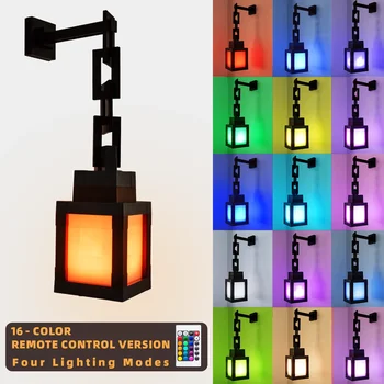 16 Colors Luminous Lantern Nightlight Game Pixel Style Atmosphere Light Rechargeable DIY Home Decor Ornament Festival Lantern 1