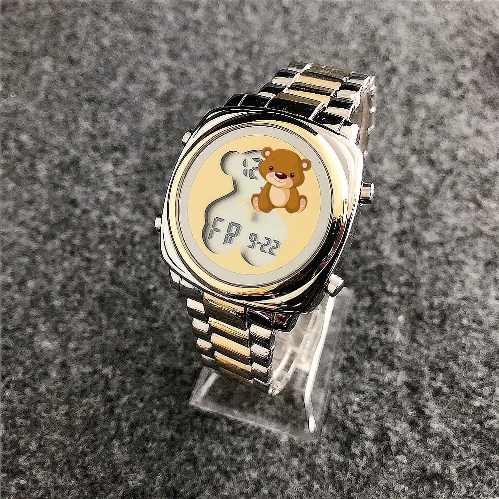 

2024 счастливый модный испанский медведь часы с кожаным ремешком и бусинами шармы для изготовления ювелирных изделий cuteness, отдыха