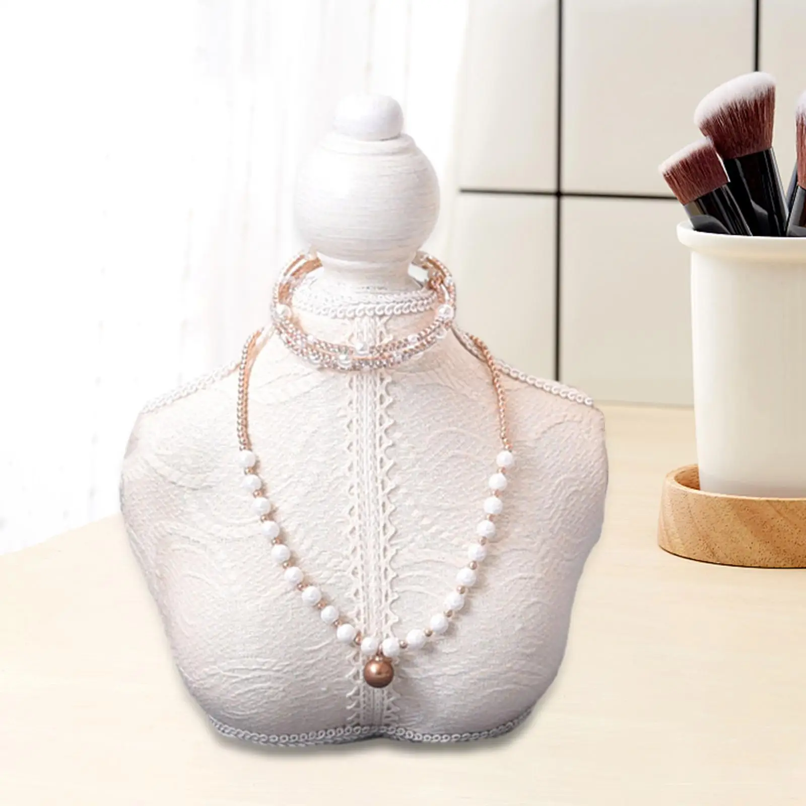 

Mannequin Jewelry Stand Display Stand Less Necklace Stand Necklace Holder for Home Selling Show Dresser Countertop Home Bedroom