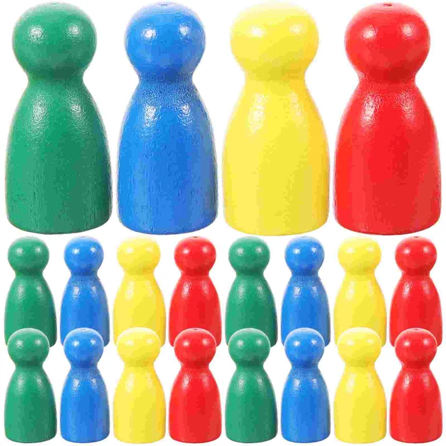 40pcs Human Shape Chess Pieces Board Game Pawns Plastic Game
