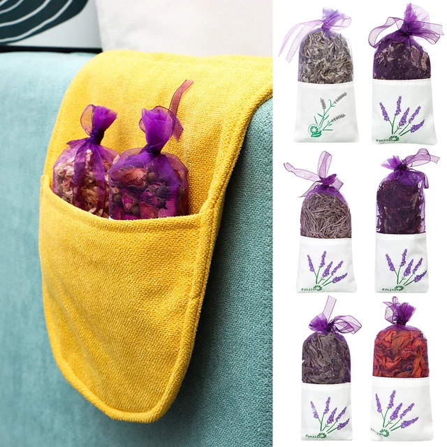 Természetes Száraz Virágok Tasak Illattáska Levegő Frissítés Aromás Menta Rozmaring Jázmin Rózsa Lepke-Biztos Penészálló Ajándék