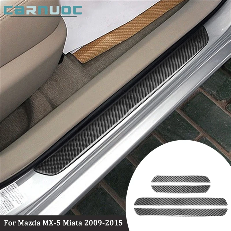 

For Toyota Corolla 2006 2007 2008 2009 2010 2011 2012 Carbon Fiber Door Sill Stickers Cover Car Interior Decorative Accessories