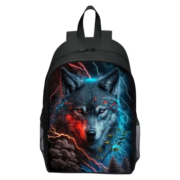 16 inch children's backpack Magic Wolf for boys, girls, primary and secondary school students backpack kindergarten backpack 1