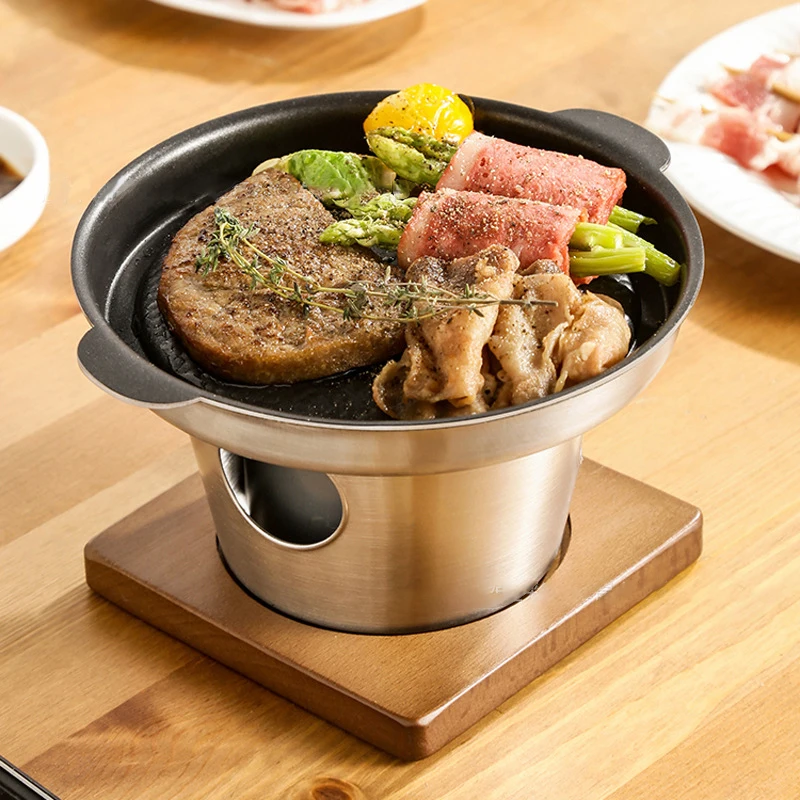 Description Picture 5 of itemMini BBQ Grill Japanese Alcohol Stove One Person Home Smokeless Barbecue Grill Outdoor BBQ Oven Plate Roasting Cooker Meat Tools