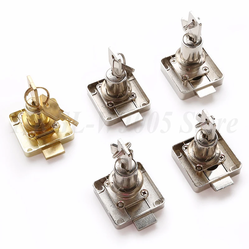 1PC Thickened Zinc Alloy Cabinet Lock Drawer Lock 2 Keys Mailbox Office Desk Cabinet Door Furniture Hardware Cabinet Door Lock Drawer Lock
