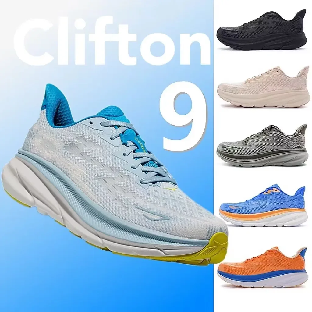 

Беговые кроссовки Clifton 9 для мужчин и женщин, легкие дышащие, амортизирующие, для марафона, для тренировок по шоссе, оригинал