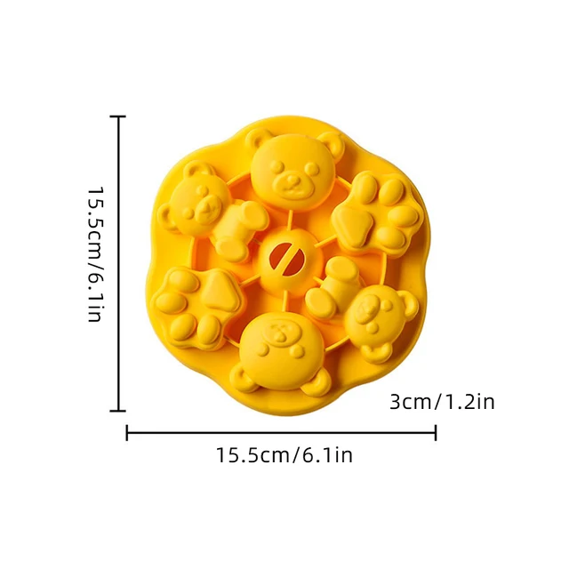 Kis Medve Szilikon Formák Sütő Sütemény Díszítő Szerszám Fedéllel Ellátott Fagylalt Zselés Penész Bébiétel Kiegészítő Párolt Tej - Image 6