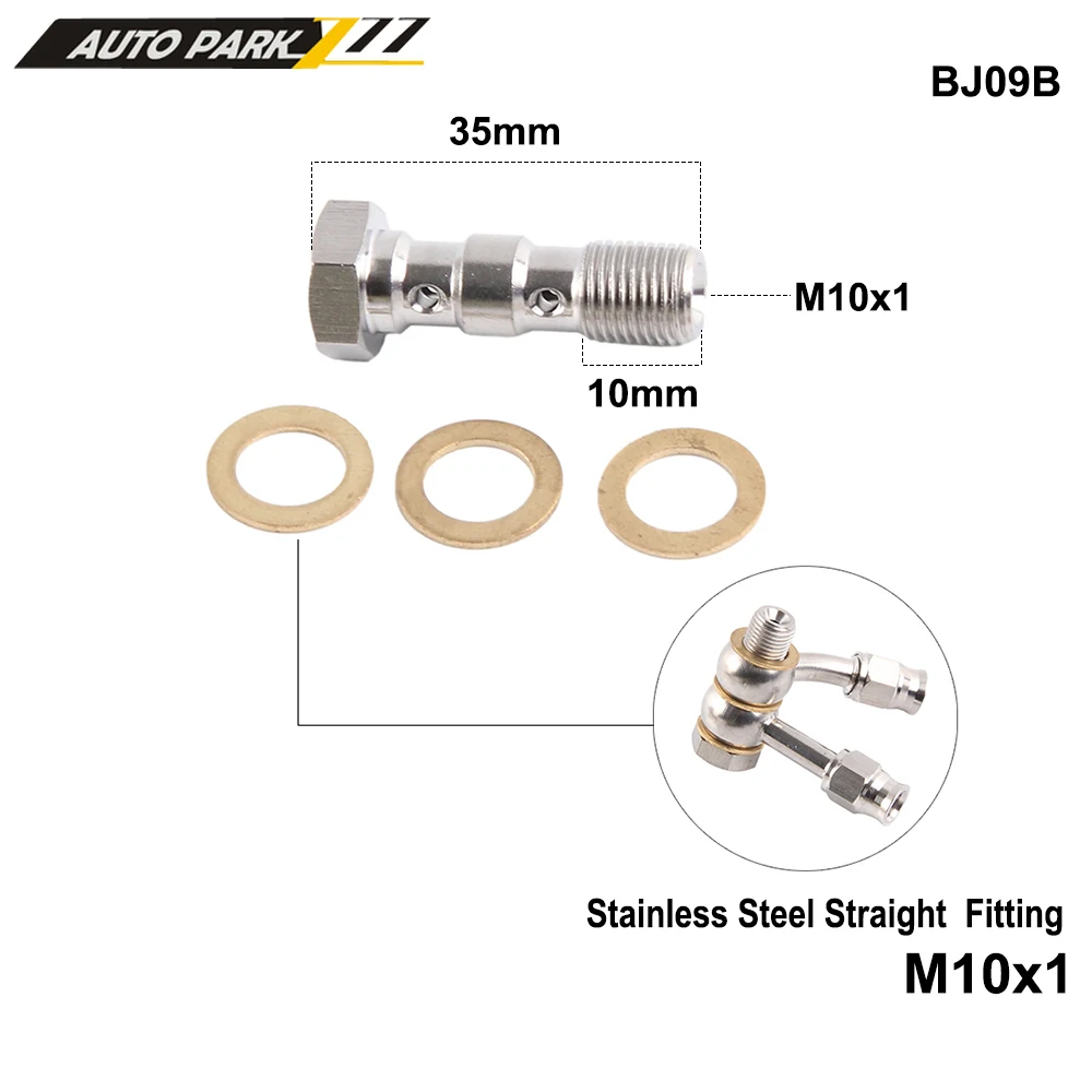Brake Oil Connector Racing Brake Hose Lines Brake Cable Connector m10x1 AN3 M10x1.25 Motorcycle Motor Bike Hydraulic Brake Oil Hose Line Banjo Fitting stainless Steel