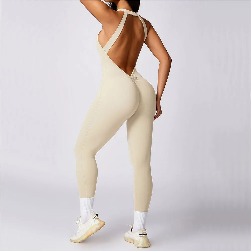 

Gym Jumpsuit Women Set Training Yoga Suit Sportswear Sports Jumpsuit Fitness Rompers Workout Clothes Sexy Scrunch Butt Bodysuits