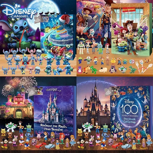 Disney Christmas Stitch Mickey Mouse Gift Box Kids 24 Days Christmas Advent  Calendar Toy Story Yoda Anime Figure Toy Kids Gift - AliExpress