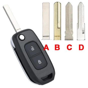 Keyforkess FSK 433MHz muslimah 4A Chip muslim2 pulsanti Flip Remote Key Fob per Renault Dacia Logan 2 Logan II 2018 2019 2020 - KEYECU FSK 433MHz muslimah 4A Chip muslim2 pulsanti Flip Remote Key Fob per Renault Dacia