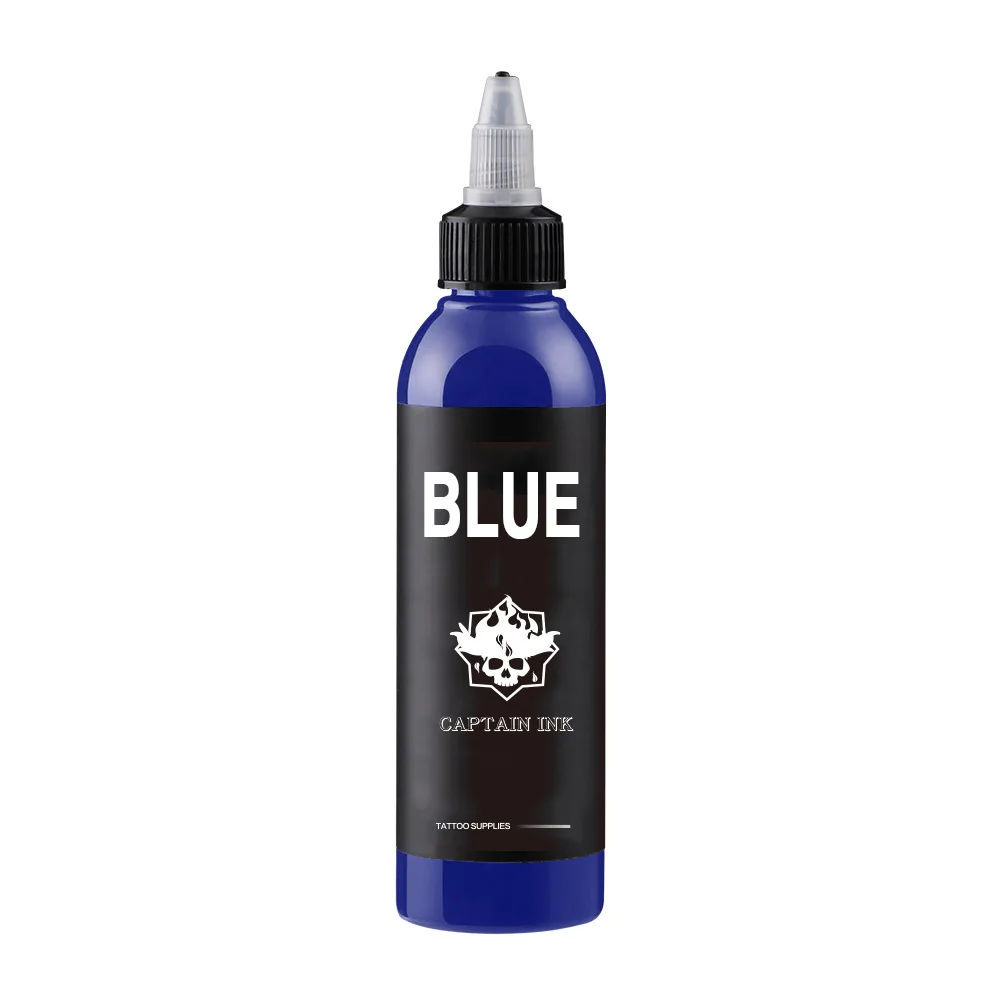 Captainink Blue Tattoo Ink (30ml) 1 Oz for Human Body Professional High Quality Official Paint on Cartridge Needle