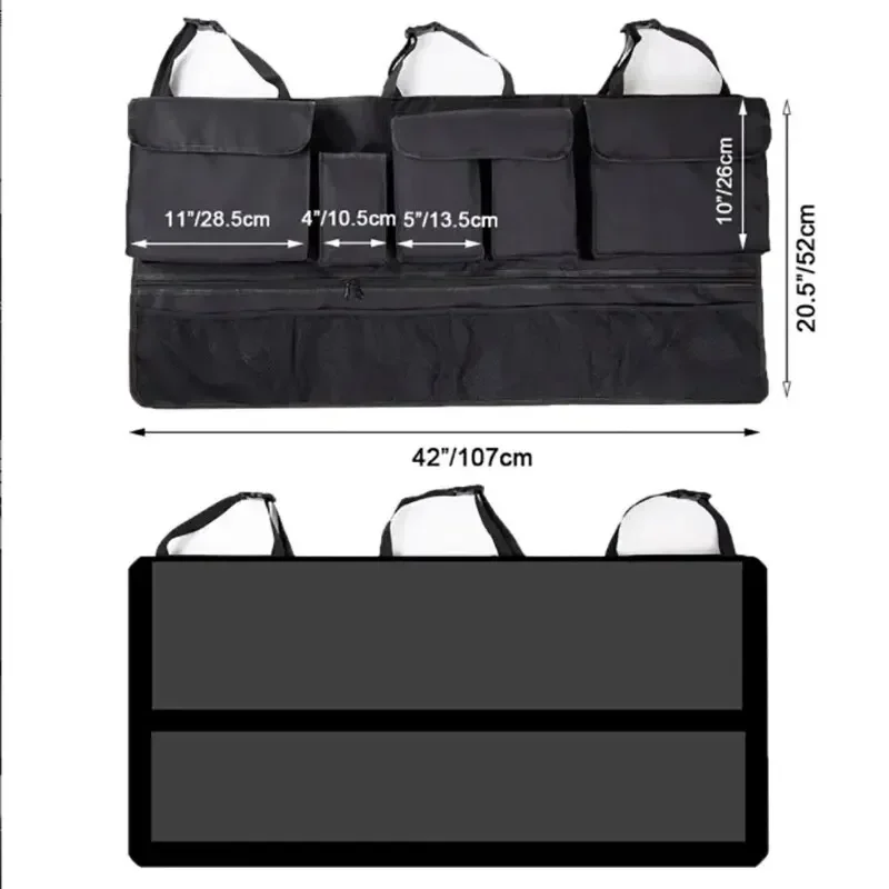 1pc Multi-Pocket Car Trunk Organizer Universal Car Storage Pocket Car Hanging Back Seat Storage Bag Auto Interior Accessories