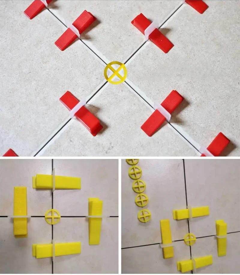 Tile Spacers 50/100Pcs Double Size Clips Wedge Ceramic Leveling System for Floor Wall Tile Gap Leveling Construction Tool