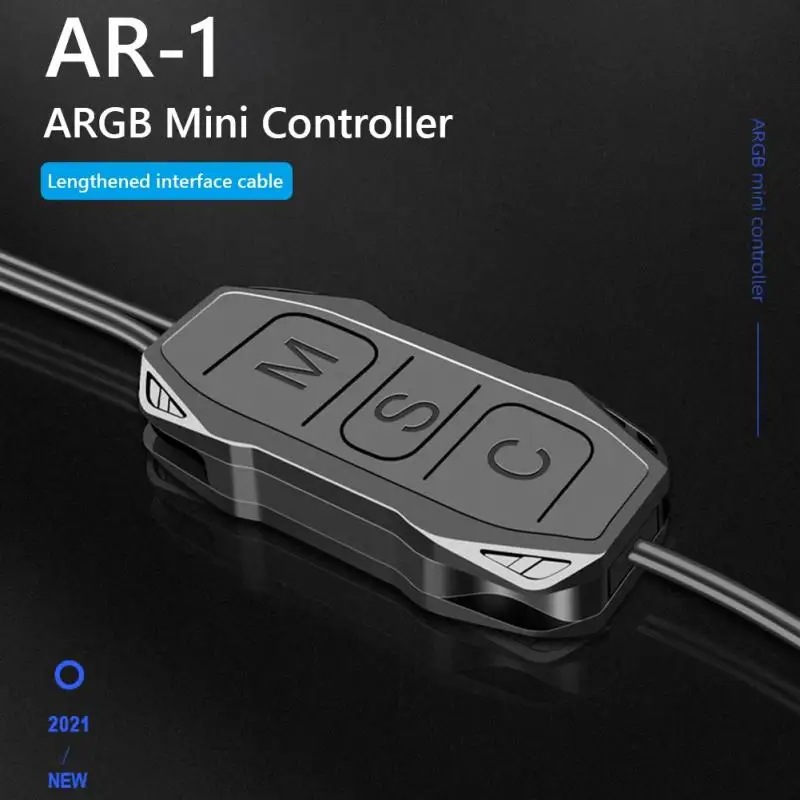 

Argb Mini Controller With Lengthen Cable Wide Compatibility 5v 3-pin To SATA Power Supply RGB Sync Controller
