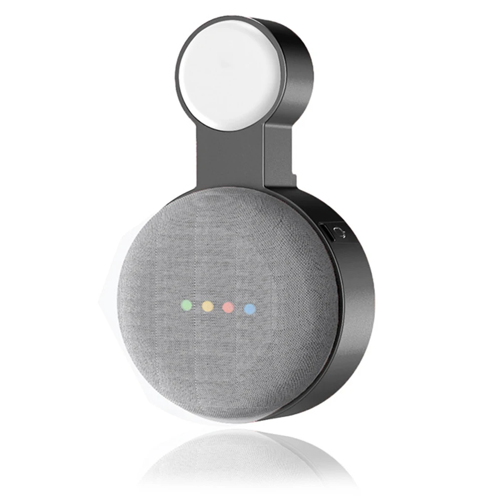1Pcs Google Audio Wall Bracket Suitable for Google Nest Mini Second Generation Socket Hanging Hanger Bracket-Black