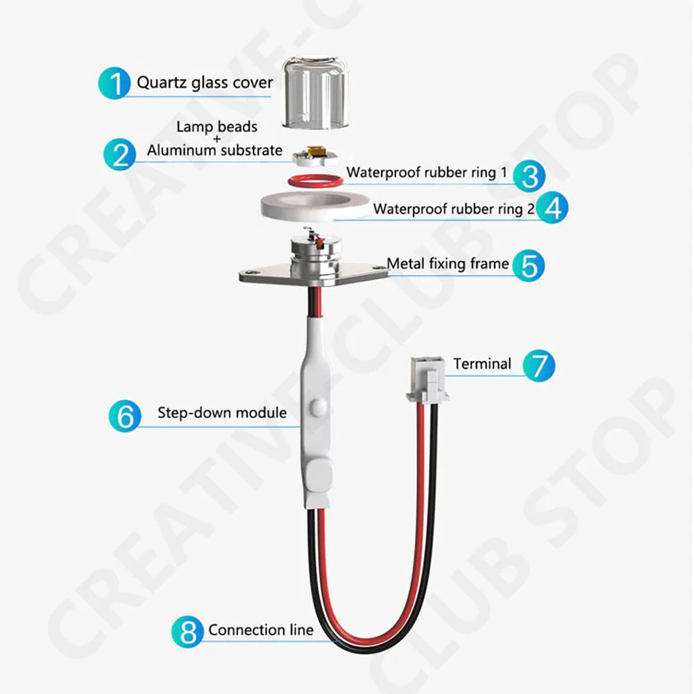 Deep UV LED Ultraviolet Lamps 270nm 275nm 280nm UVC 12V 24V For Water Purification Disinfection Sterilization DIY