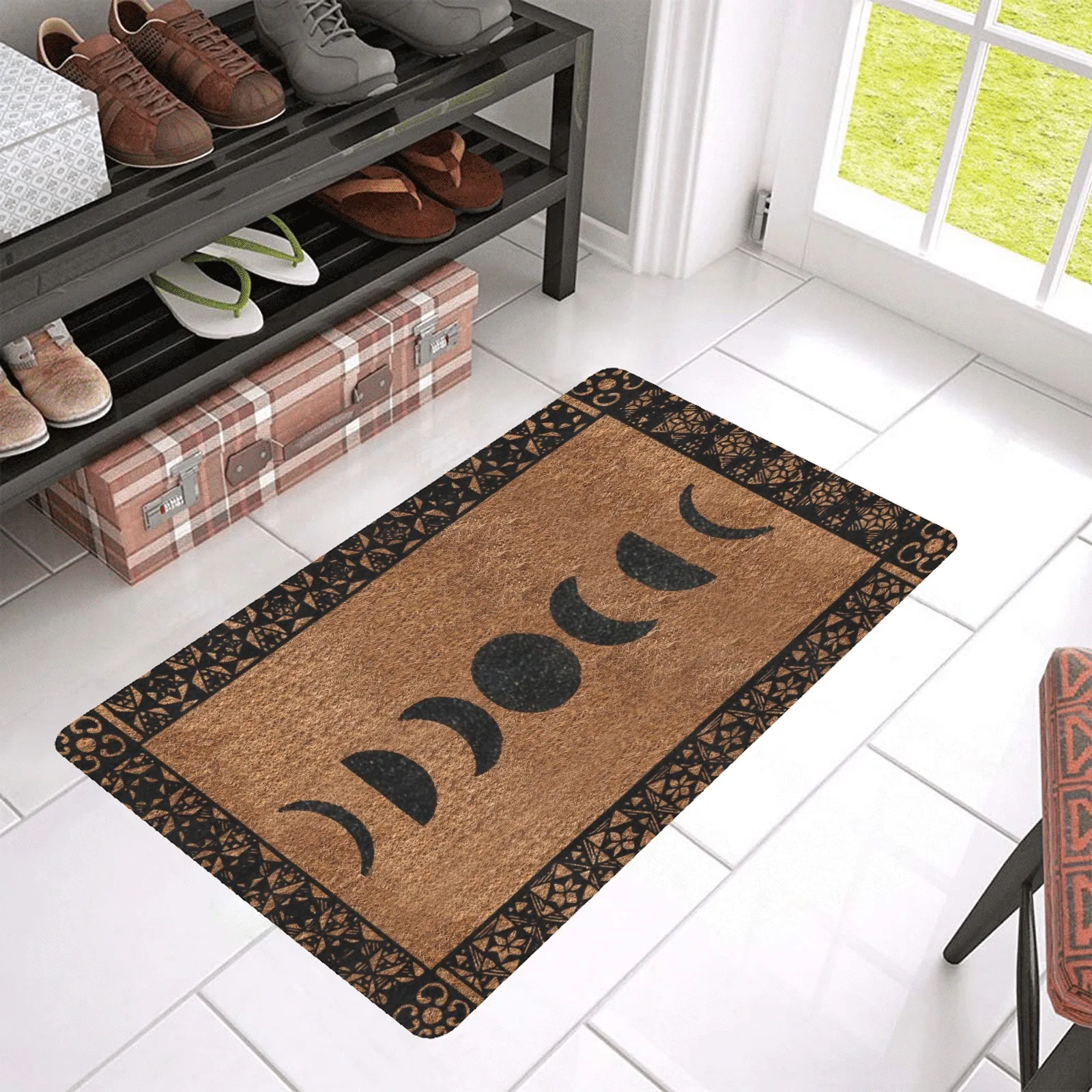 

Moon Phases Doormat Astrology Gift Door Mat Lunar Doormat Celestial Phase Doormats for Home Entrance Outdoor Mat 18×30 Inch