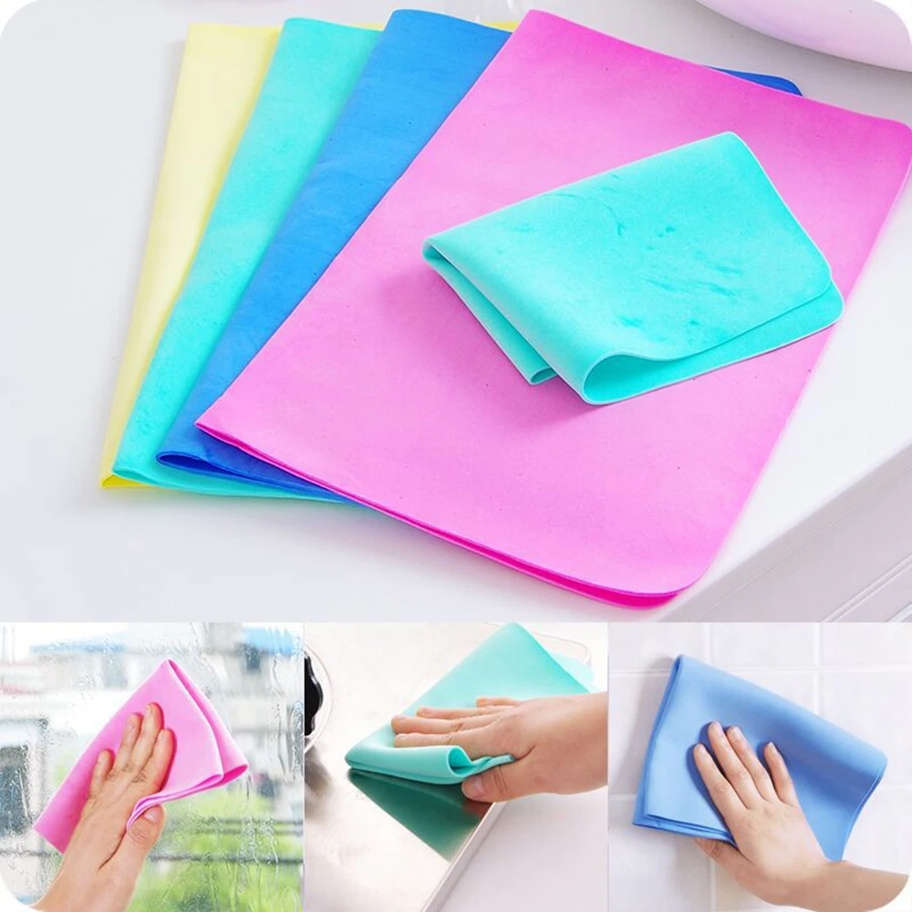 30*20cm Car Wash Cloth Cleaning Microfiber High Absorbent Wipes Quick-drying Towel Synthetic Deerskin PVA Chamois Cham