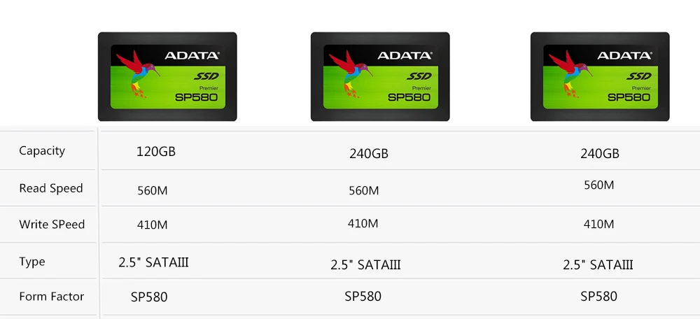 ADATA SP580 SSD 120GB 240GB 2.5 Inch SATA HDD Hard Disk HD SSD Notebook PC 480GB Netac SSD Portable best internal ssd for laptop