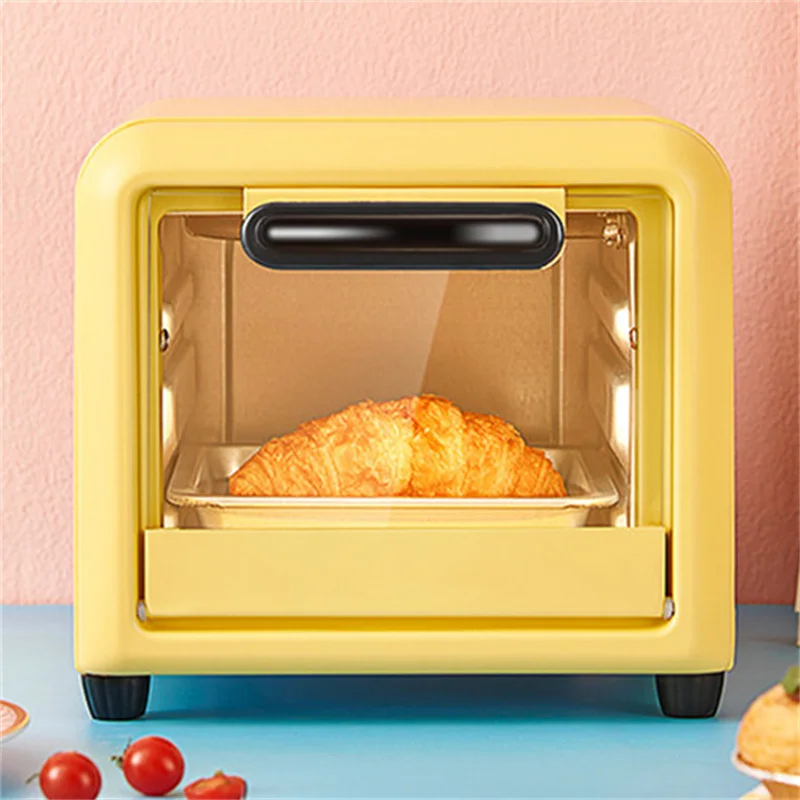 Electric Oven Bake Oven Portable Mini 4 inch Cake Egg Tart Baking Stove Mechanical Barbecue Grill Yellow Electric Mini 5L