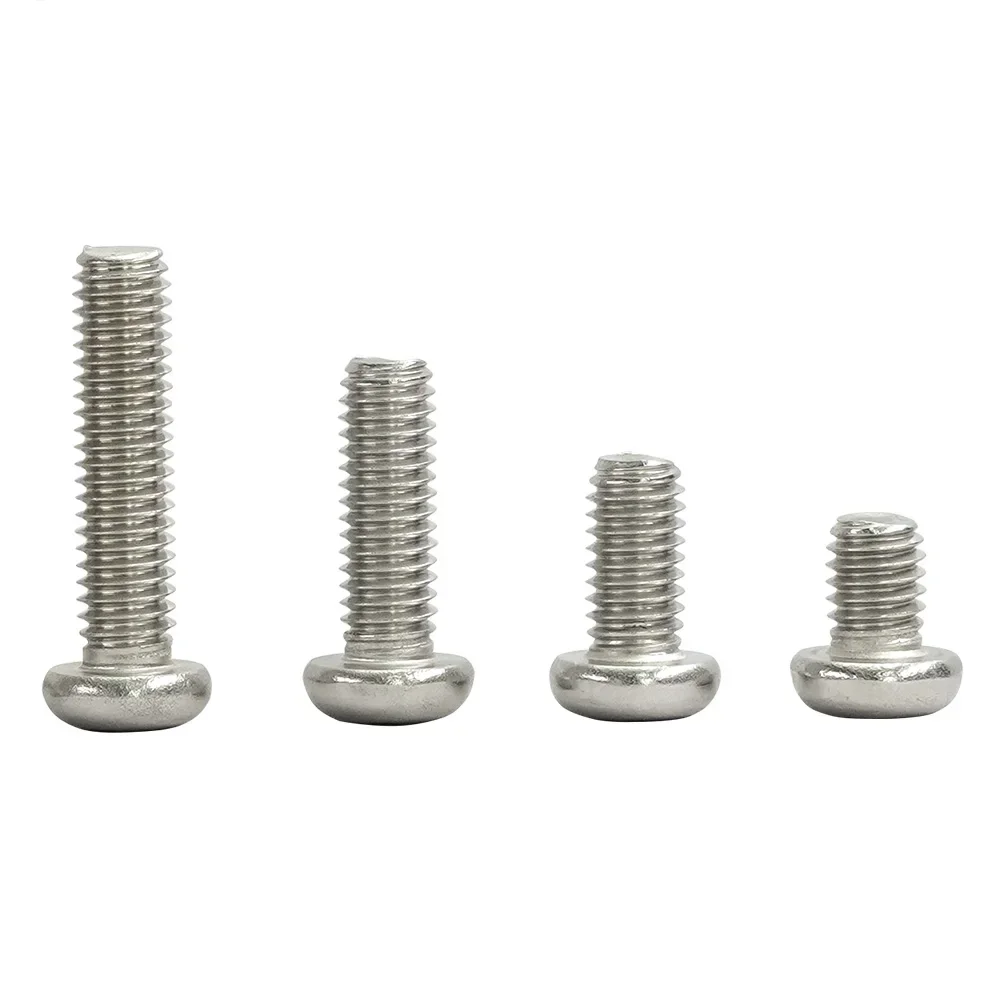 M1 M1.2 M1.4 M1.6 M2 Phillips Pan Small Screws Sunglasses Metric Thread Eyeglass Watch Bolt 304 Stainless Steel Spectacle Screw