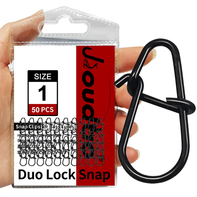 50Pcs Crankbait Snaps Stainless Steel Duo Lock Lure Snaps Quick Change Fishing Clips Fast Speed Clips Snap Hook Connector - Image 8