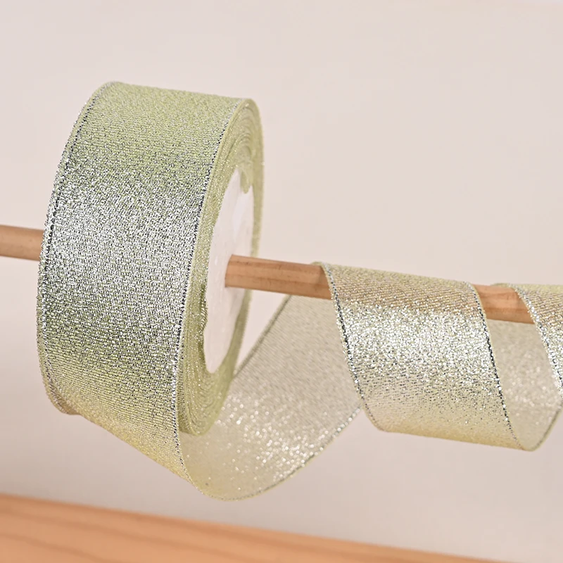 Glitter Ribbon Roll – 40mm, 22 Meters for DIY Crafts, Weddings, and Sewing Projects