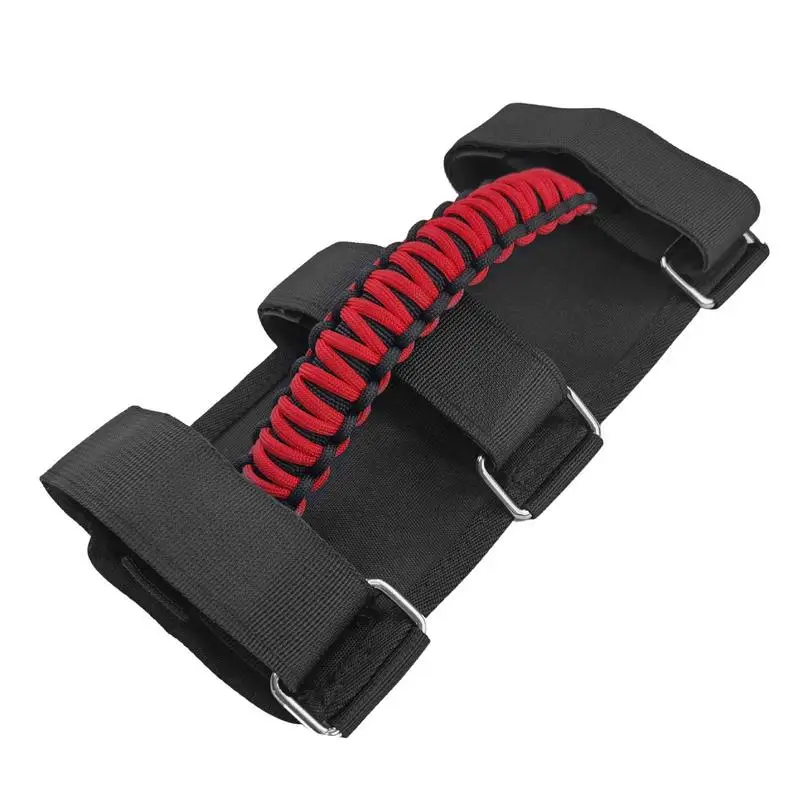 

Рулонные ручки для захвата, Универсальная автомобильная ручка для захвата из Паракорда, легкая установка, Модернизированная металлическая пряжка, прочные и прочные 3 нейлоновых ремня