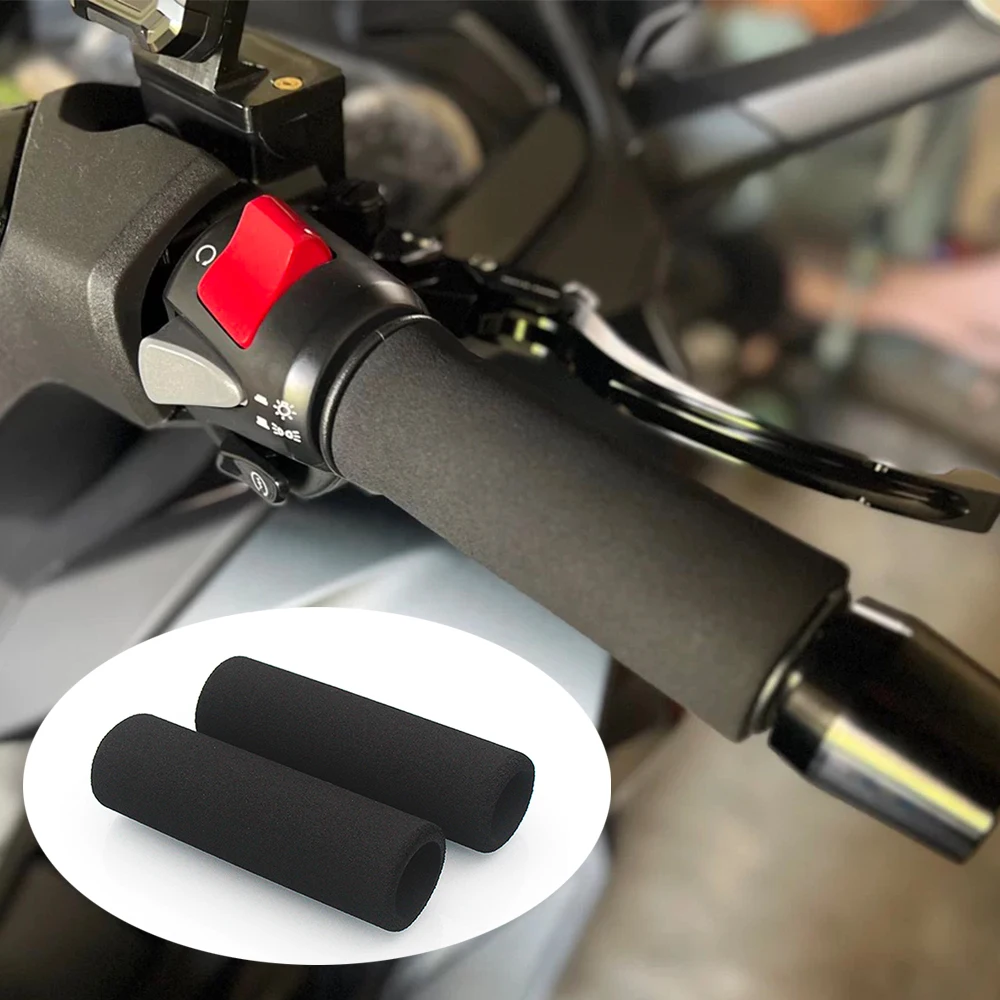 Universal 22mm Motorcycle Handlebar Foam Hand Grips Sponge Gloves Lever ...