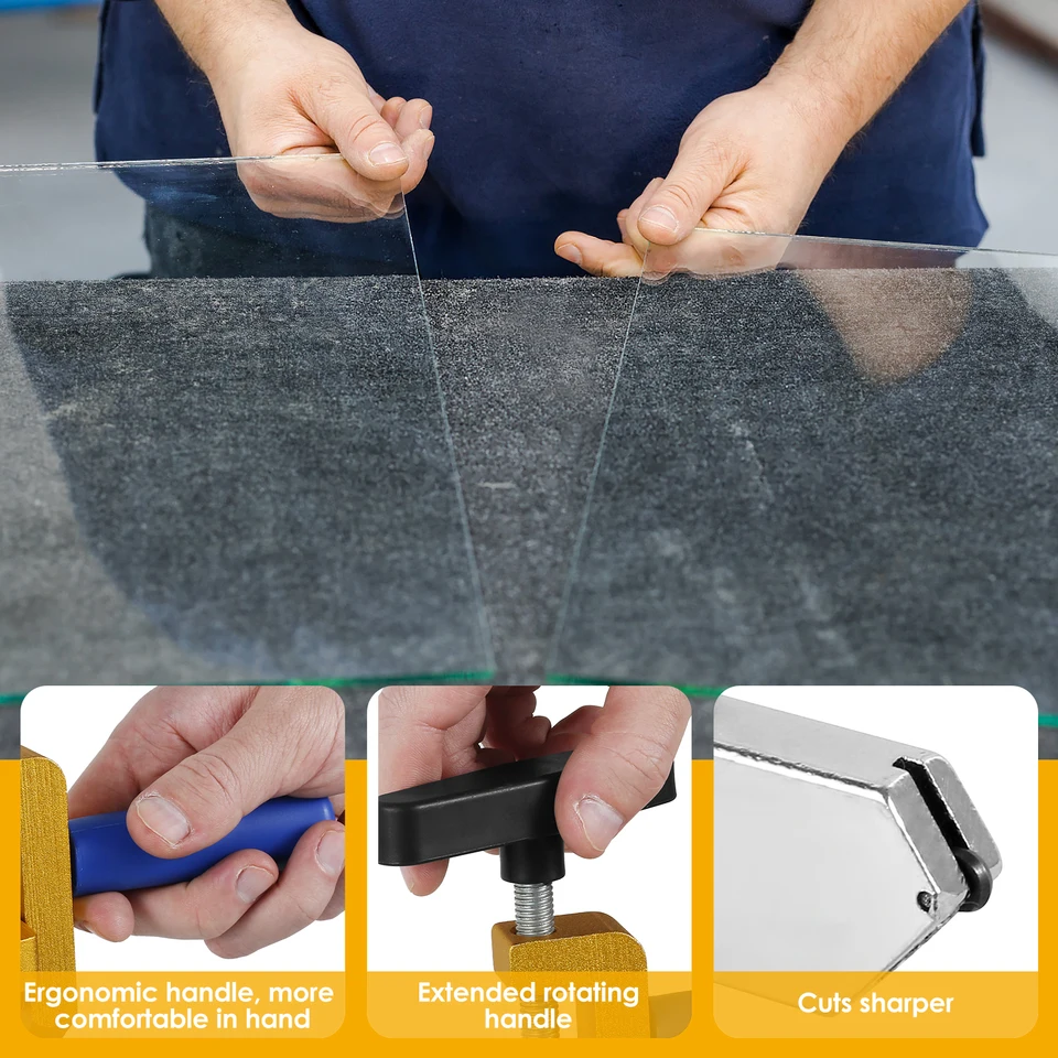 Coupe Verre Et Carrelage 2 En 1 Coupe-Carreaux Manuel 2 En 1 Avec 3 Lames Acier Tungstène – Pour Carreaux, Miroirs, Verre (3-15 Mm) Lame 6mm Carreaux émaillés