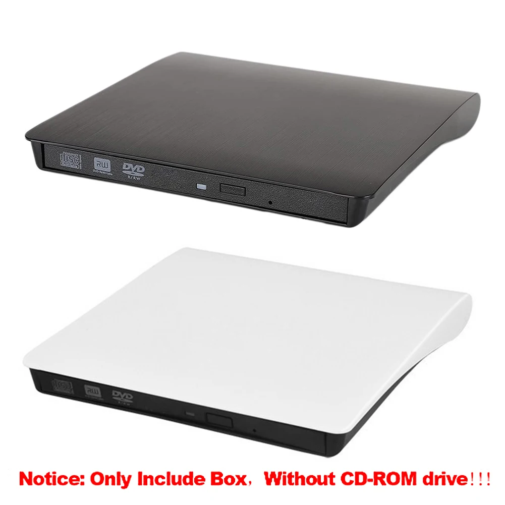 【NEW】 Non Slip USB 3.0 SATA External DVD CD-ROM RW Player Optical Drive Enclosure Case.