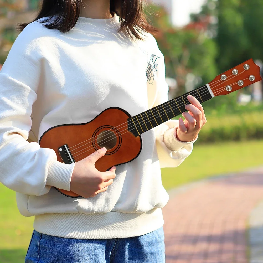 21 Inch 6 Strings Basswood Ukulele Set for Children