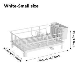 Sleek Black and White Space-Saving Dish Drying Rack and Tableware Organizer - 1-tier (Small size)