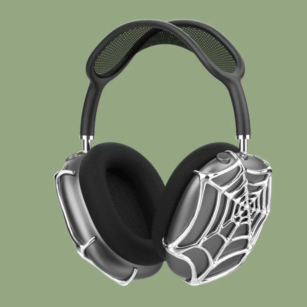 Airpods Max Case Y2k Spider Web Headphone Case Custom Silver