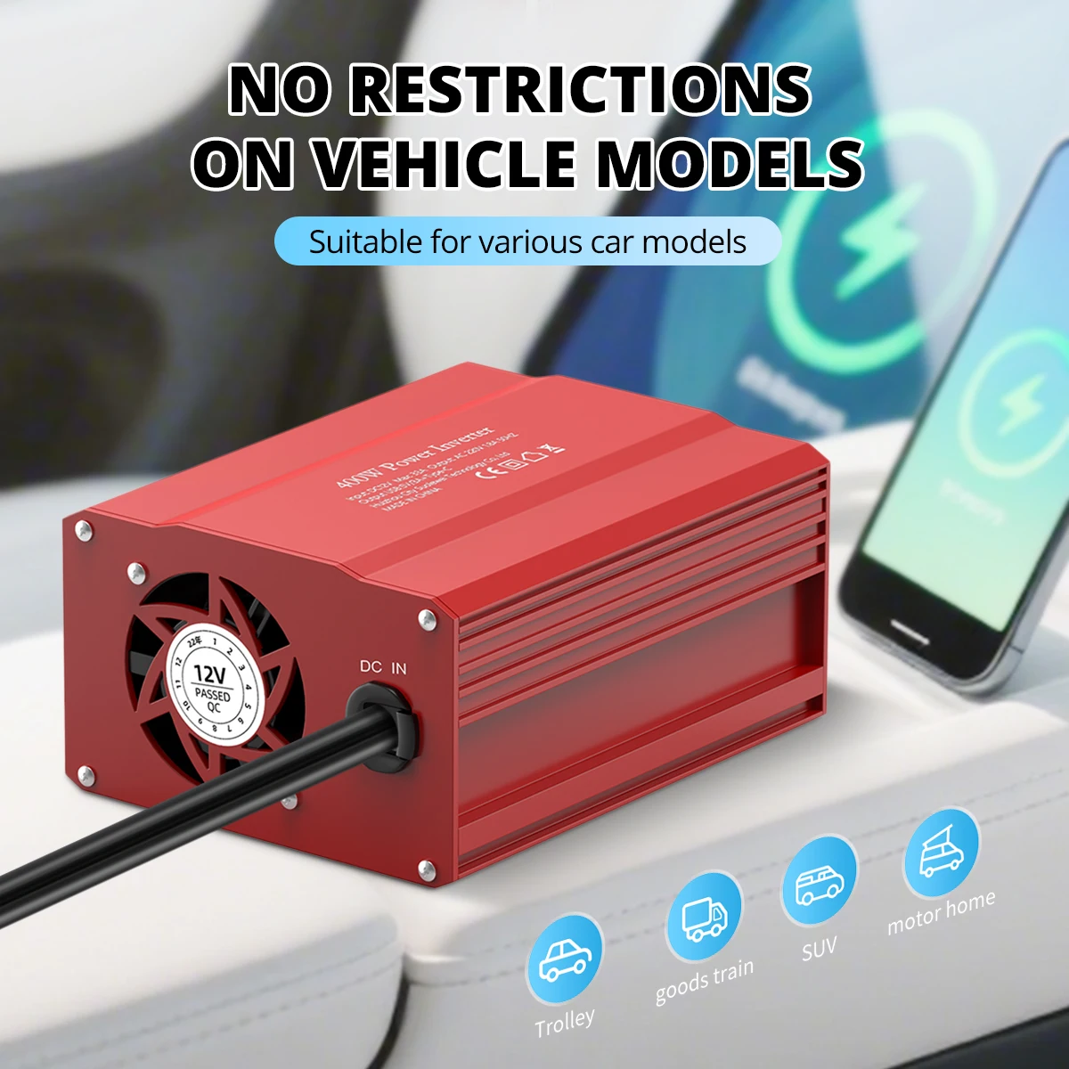 500 W 1500 W Wechselrichter 12 V auf 220 V EU-Steckdose für Wohnwagen, Solarsystem, Backup-Notstromversorgung für Zuhause, Camping – Detail 2