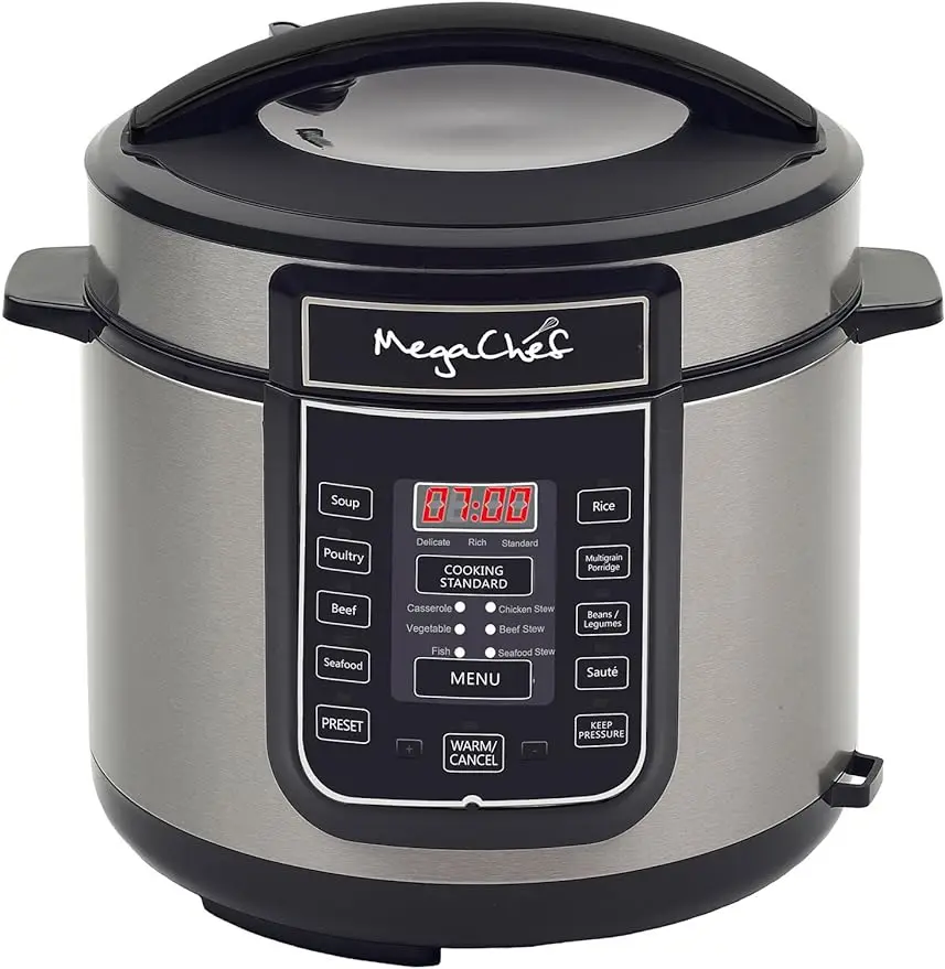 

Цифровая скороварка Megachef, серебристая, 6 кварт