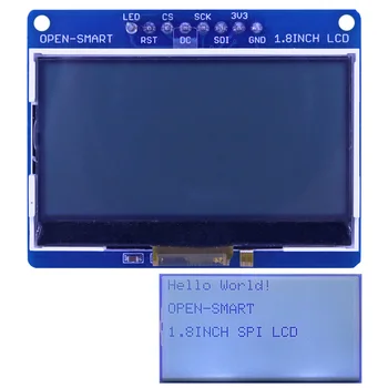 OPEN-SMART Con retroilluminazione LED 3.3V 1.8 pollici 128 * 64 Modulo scheda breakout scudo LCD monocromatico SPI seriale per Arduino