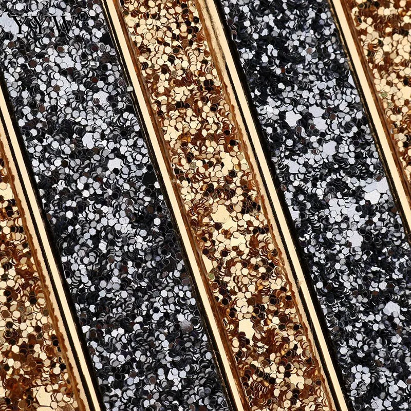 Luxury Bling Sequins Zinc Alloy Evening Clutch Handbag Soft Surface Womens Wedding Bridal Prom Purse with Metal Hanging Strap