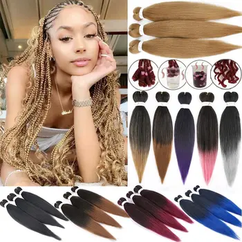 90G Yaki Synthetic Braiding Hair Jumbo Pre Stretched Hair Extensions For Women Kanekalon Curly Crochet Hair Braids Passion Twist 1