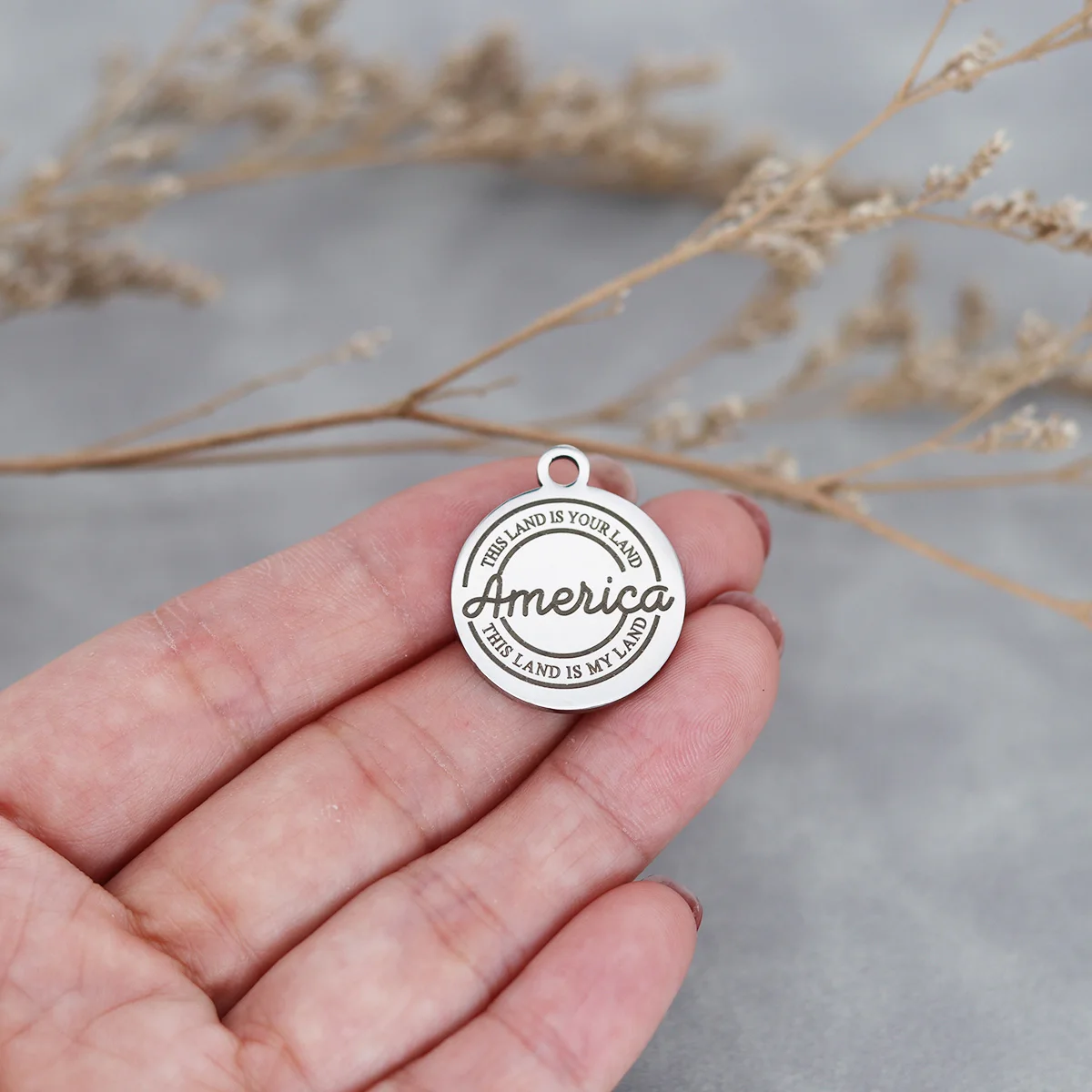 

3 шт./партия, подвески из нержавеющей стали с лазерной гравировкой